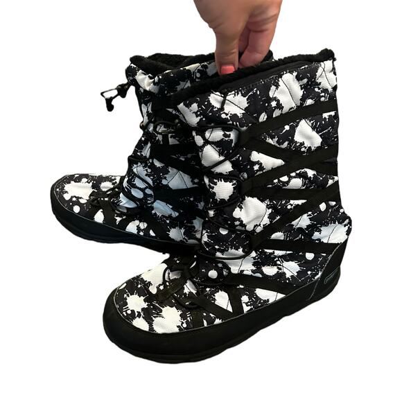 Pakems Women’s Lightweight Packable Ski Winter Boots Mid Calf- Cortina Paint - Picture 1 of 7
